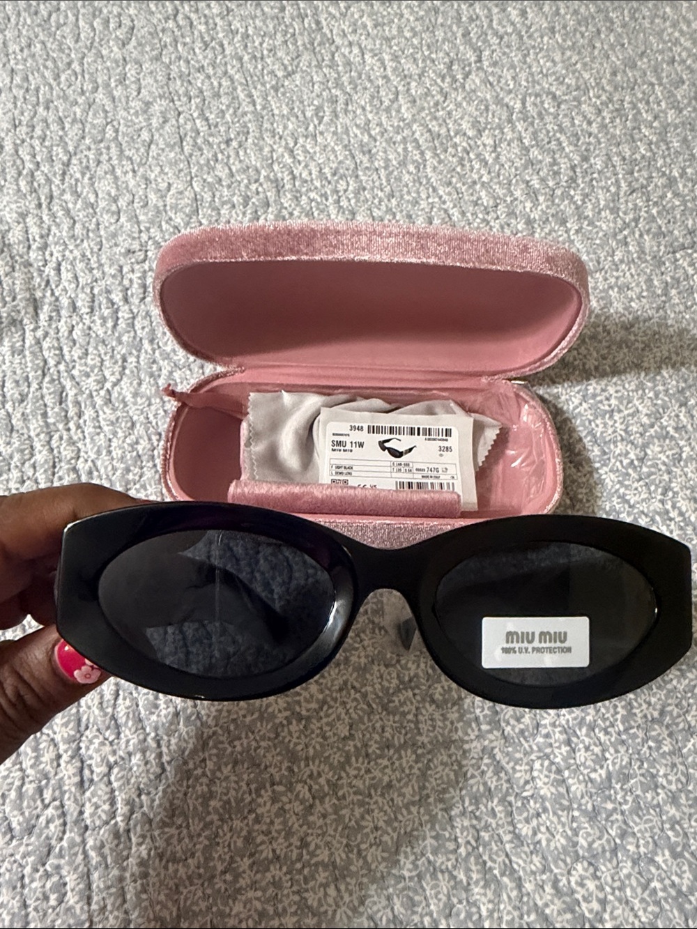 Miu Miu Black Oval Frame Sunglasses